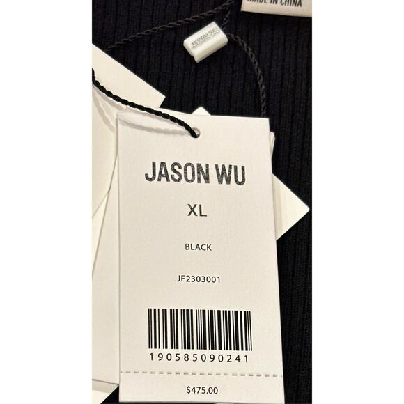 Jason Wu Curved Neckline Sweater in Black NWT Size XL - Picture 10 of 10